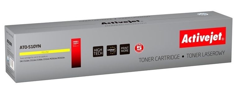 Activejet, toner do drukarki, zamiennik OKI 44469722, Supreme, 5000 stron, żółty, ATO-510YN