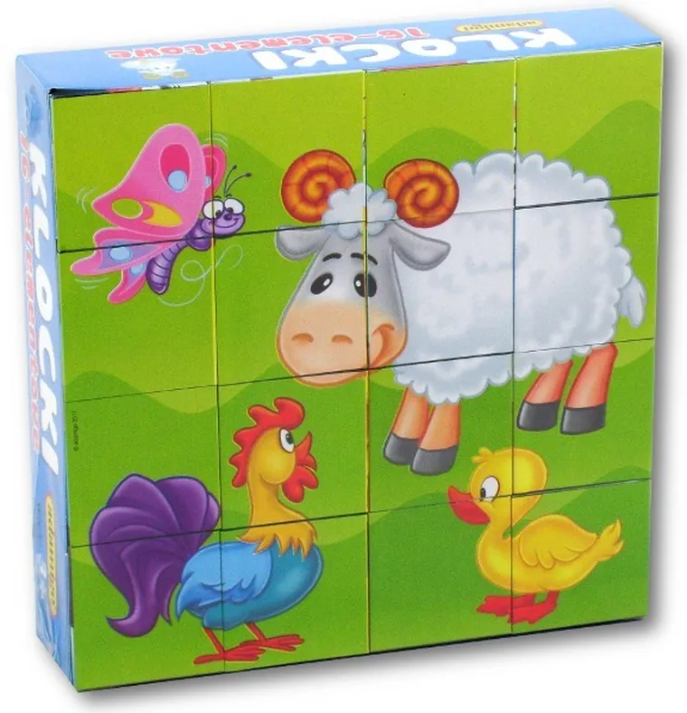 Adamigo, klocki obrazkowe, 16 elementów