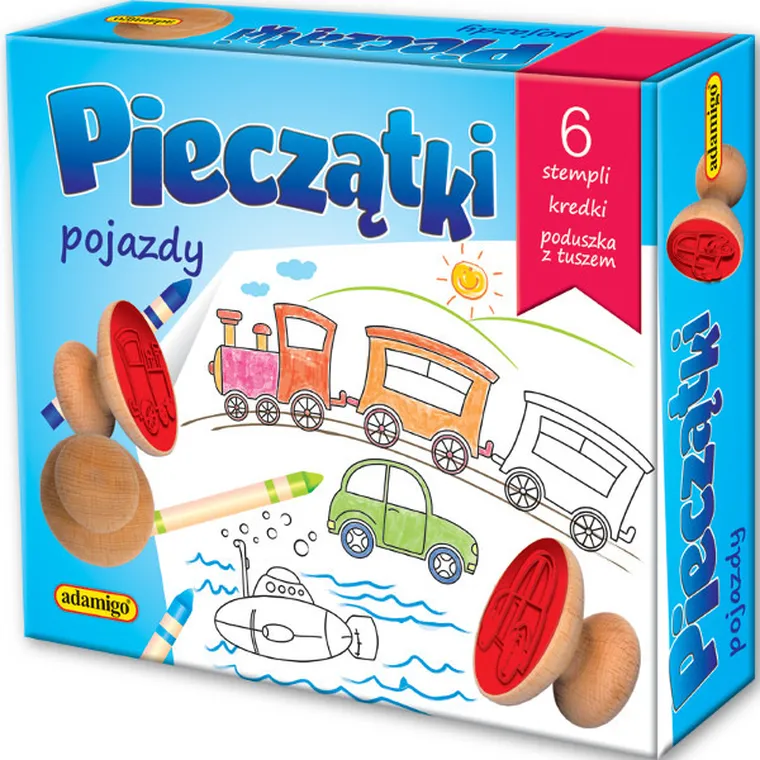 Adamigo, Pieczątki pojazdy, zestaw kreatywny