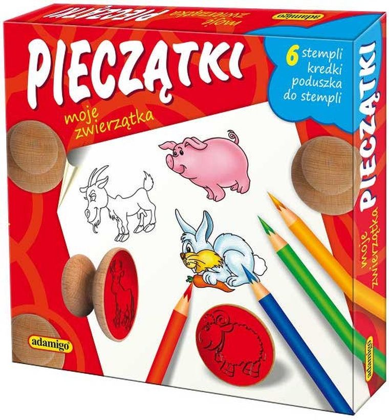 Adamigo, Pieczątki zwierzęta, zestaw kreatywny