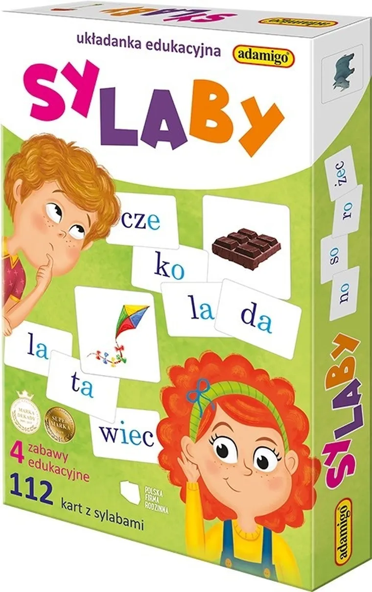 Adamigo, Sylaby, układanka, gra edukacyjna
