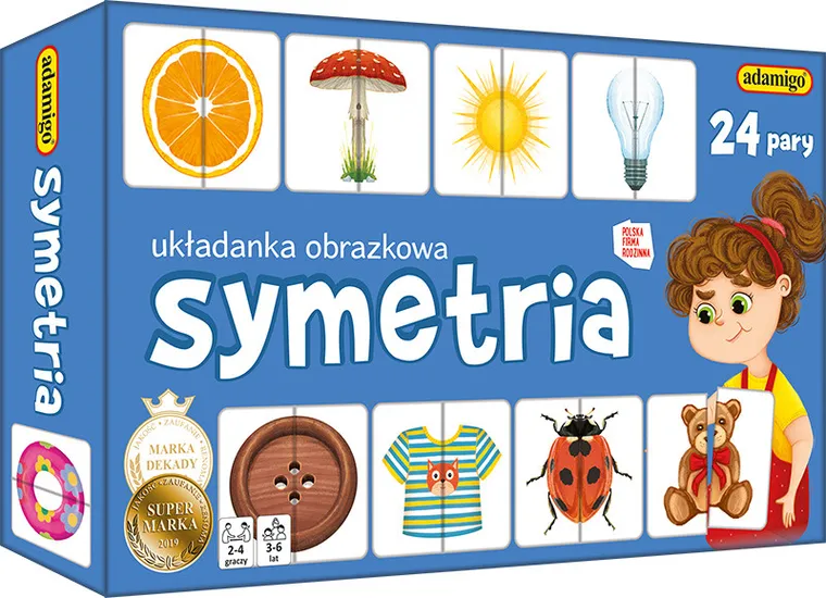Adamigo, Symetria - układanka obrazkowa, gra edukacyjna