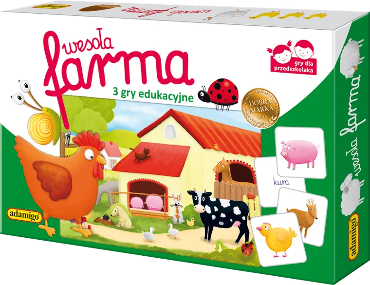 Adamigo, Wesoła Farma, Loteryjka, gra edukacyjna