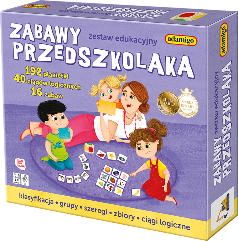 Adamigo, Zabawy Przedszkolaka, zestaw gier logicznych i edukacyjnych