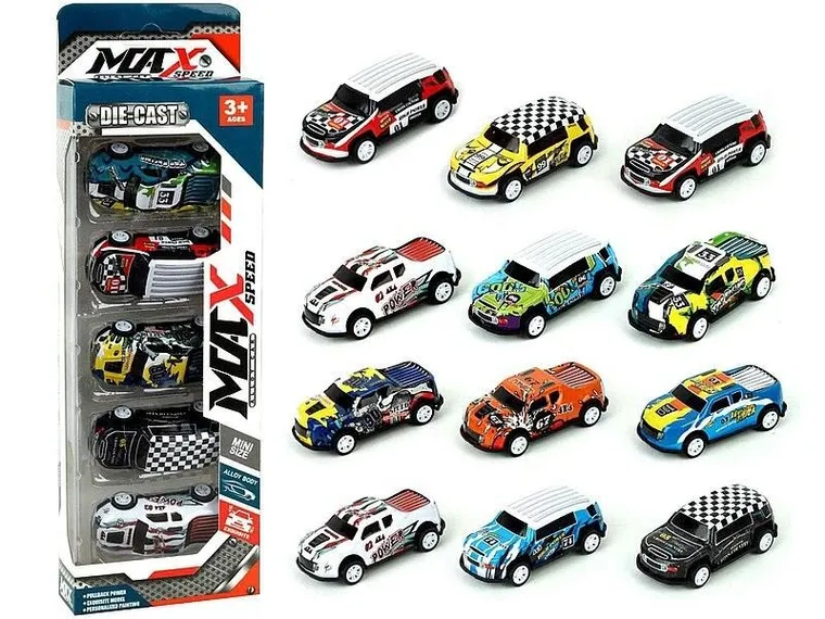 Adar, auta metalowe, 5szt