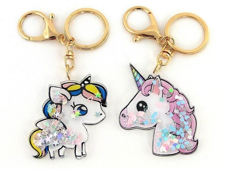 Adar, brelok jednorożec z cekinami, 6.5-6 cm