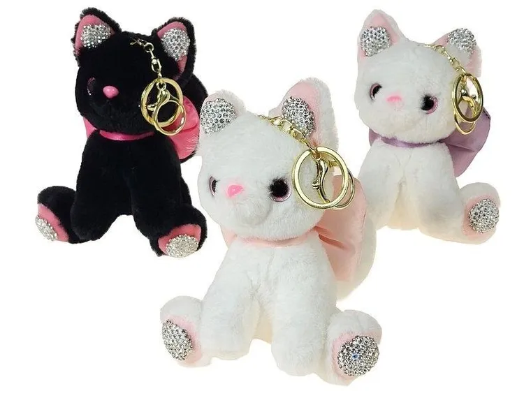 Adar, brelok pluszowy kot, 12-10-8 cm, 1 szt.