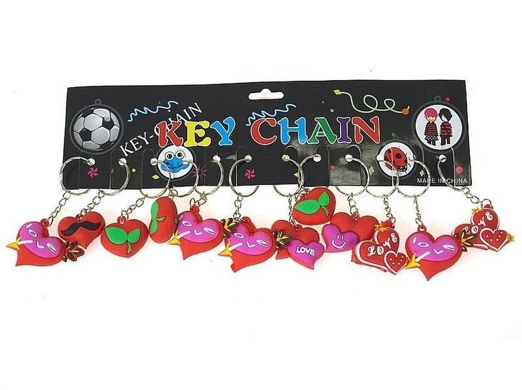 Adar, brelok, serce, 12 szt.