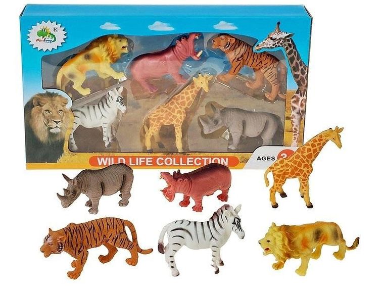 Adar, dzikie zwierzęta, zestaw figurek, 6 szt.