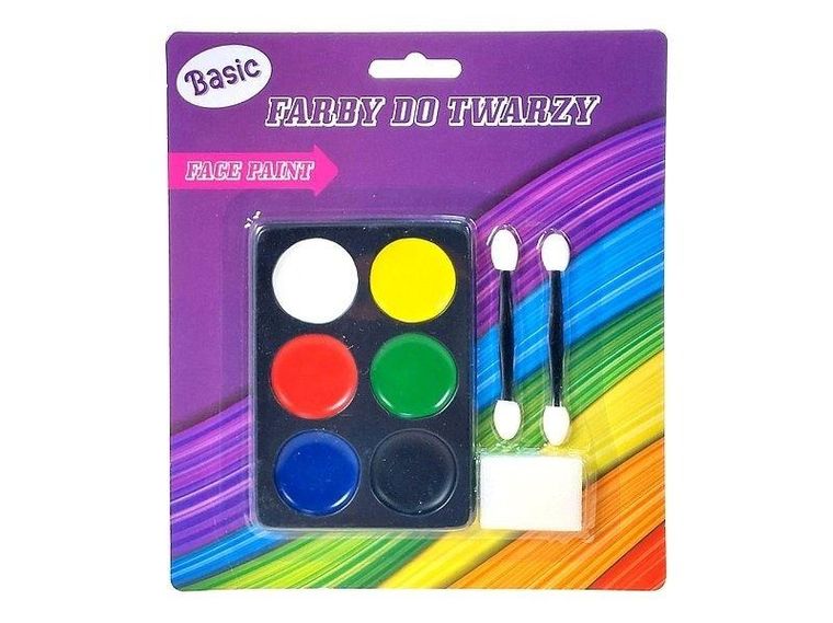 Adar, farby do malowania twarzy, 6 kolorów