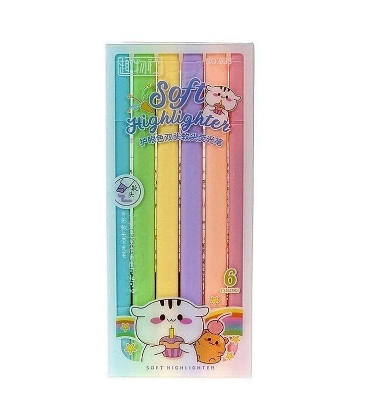 Adar, flamastry akrylowe, dwustronne, 6 kolorów