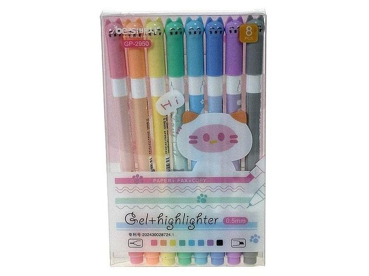 Adar, flamastry dwustronne, 8 kolorów