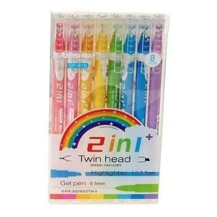 Adar, flamastry dwustronne, 8 kolorów