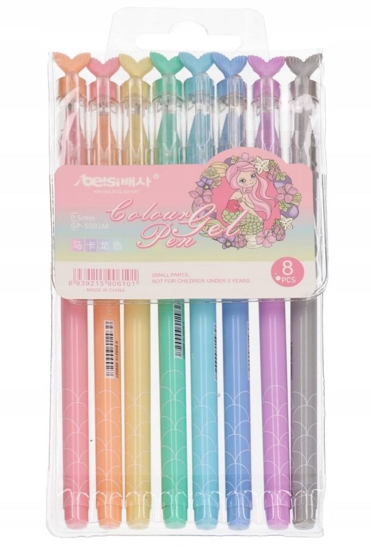 Adar, flamastry dwustronne, ogon syreny, 8 kolorów