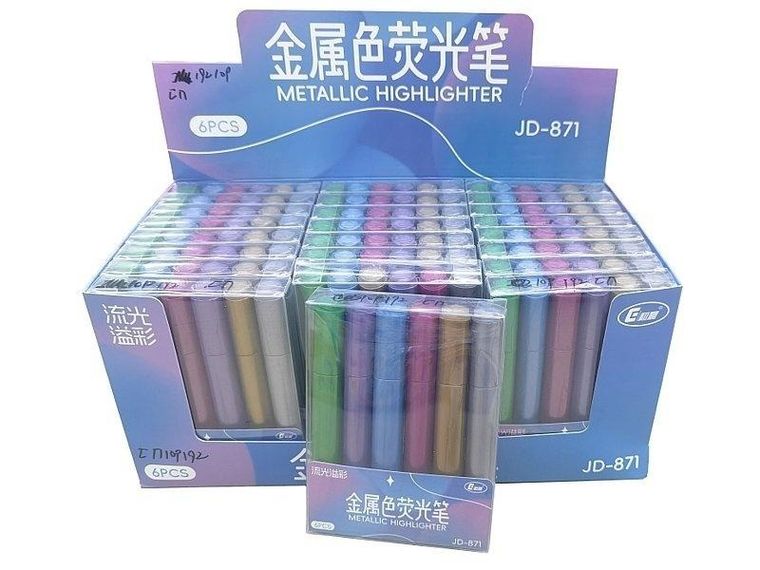 Adar, flamastry metaliczne, 6 kolorów