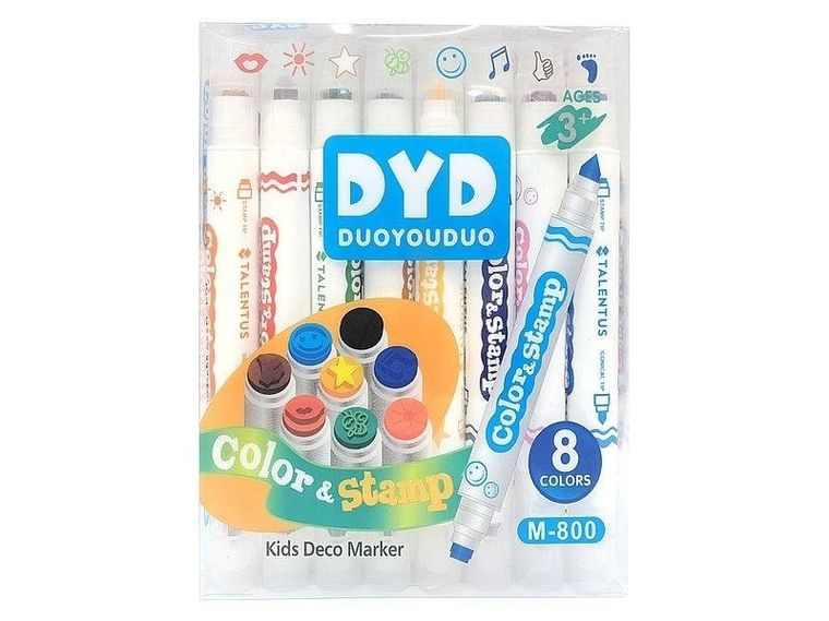 Adar, flamastry stępelki, 8 kolorów