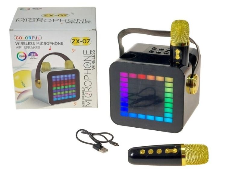 Adar, głośnik kwadratowy ze światłem, 2 mikrofony