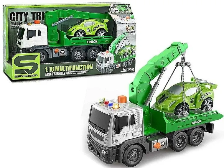 Adar, holownik z autem, interaktywny pojazd budowlany, 1:12