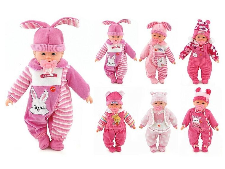 Adar, interaktywna lalka bobas z dźwiękiem, kolorowy strój, 35 cm