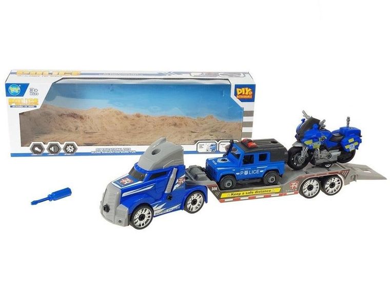 Adar, interaktywna laweta z pojazdem i motorem policyjnym