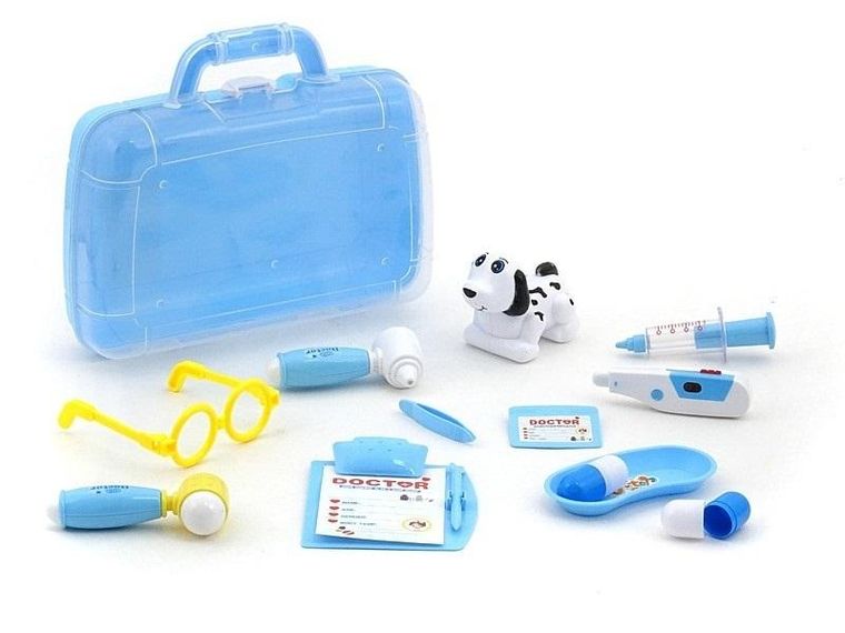 Adar, interaktywny zestaw weterynarza w walizce, niebieski