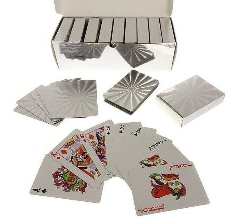 Adar, karty do gry, srebrne