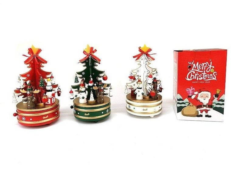 Adar, karuzela, pozytywka, choinka drewniana z dźwiękiem, 1 szt.