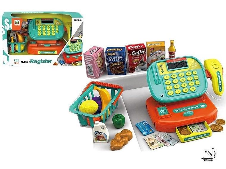 Adar, kasa sklepowa z akcesoriami, interaktywna
