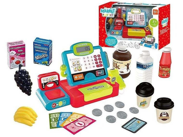 Adar, kasa sklepowa z akcesoriami, interaktywna