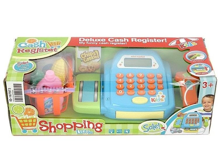 Adar, kasa sklepowa z akcesoriami, interaktywna