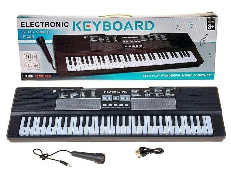 Adar, keyboard z mikrofonem, 61 klawiszy