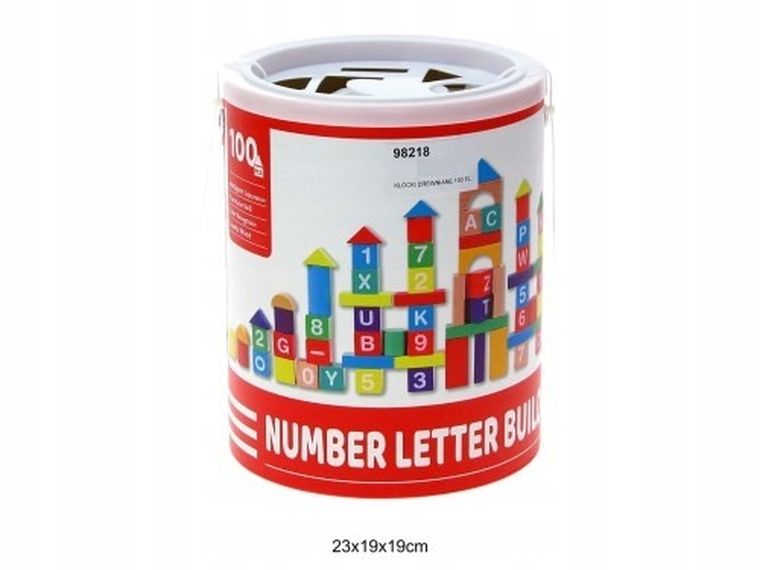 Adar, klocki drewniane z numerkami, 100 szt.