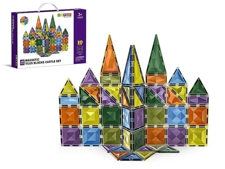 Adar, klocki magnetyczne, 7,5 cm, 48 elementów