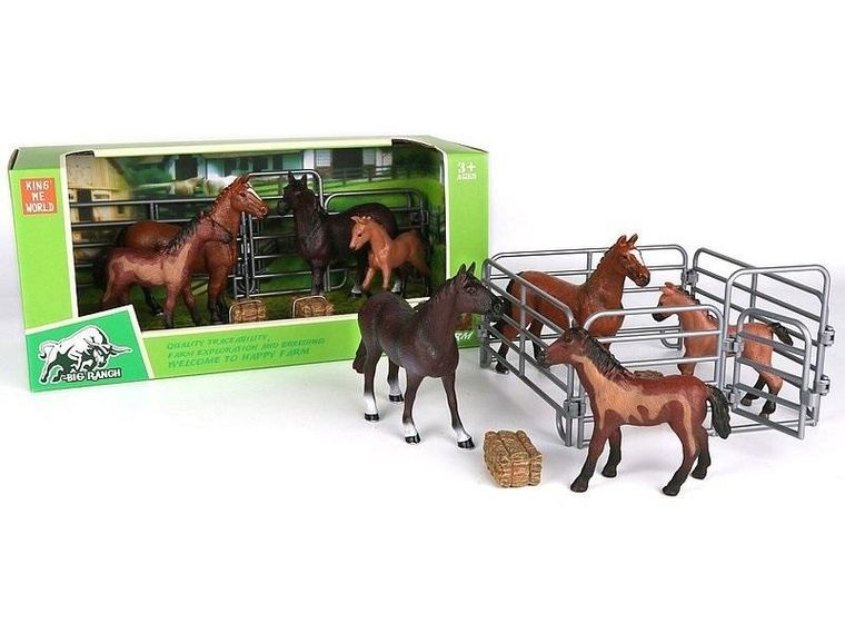 Adar, konie z zagrodą, 4 szt.