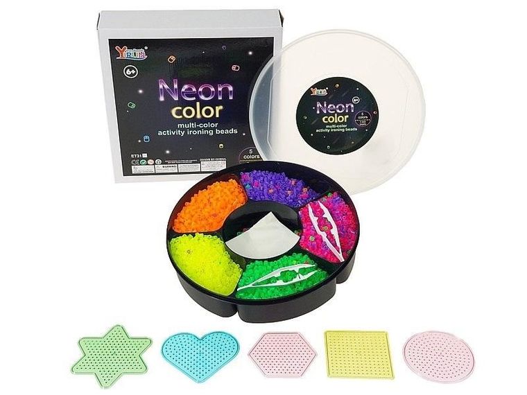 Adar, koraliki do zaprasowania, neonowe