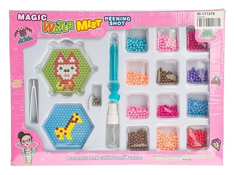 Adar, koraliki wodne z szablonami, układanka