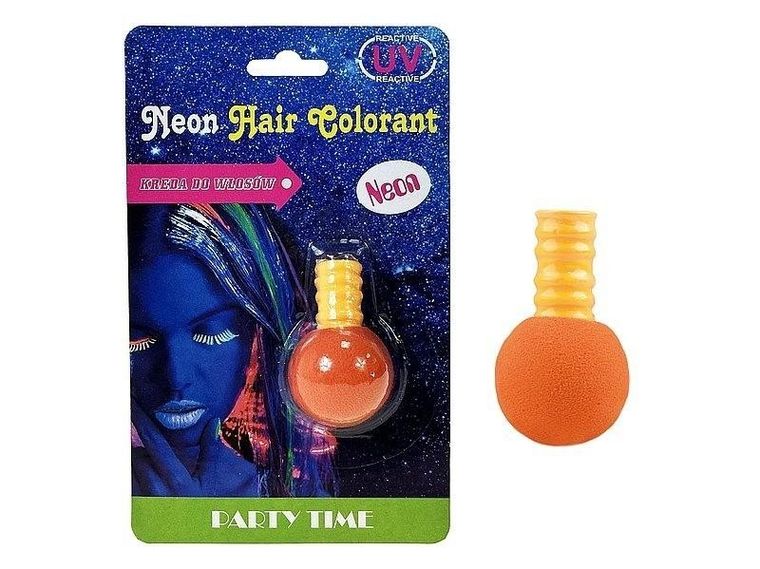 Adar, kreda do malowania włosów UV, pomarańczowa