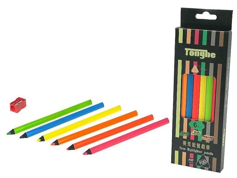 Adar, kredki trójkątne, z temperówką, 6 szt.