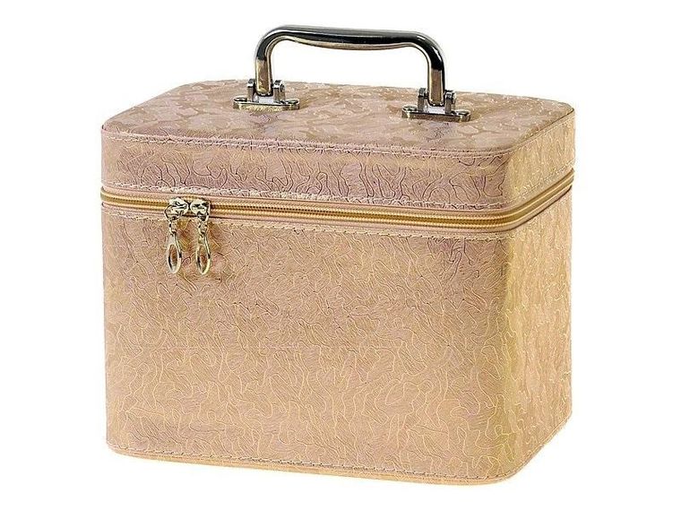 Adar, kuferek L, walizka z lusterkiem na zamek, 23-17-15 cm