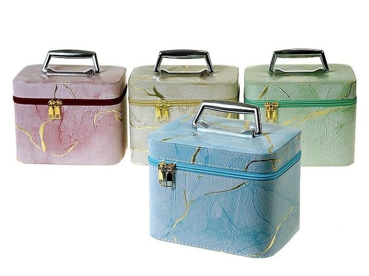 Adar, kuferek M, walizka z lusterkiem na zamek, 21-14-13 cm