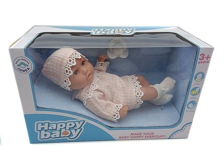 Adar, lalka bobas, winylowa, interaktywna z dźwiękiem, 24 cm