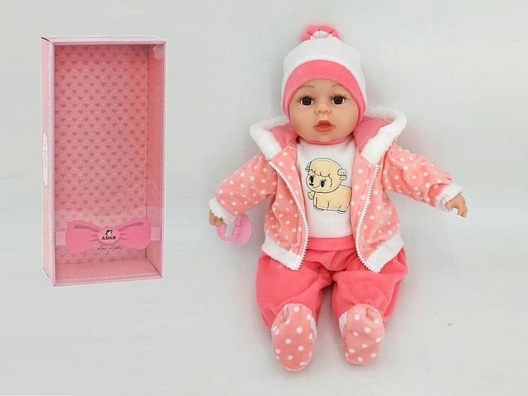 Adar, lalka bobas ze smoczkiem, 45 cm