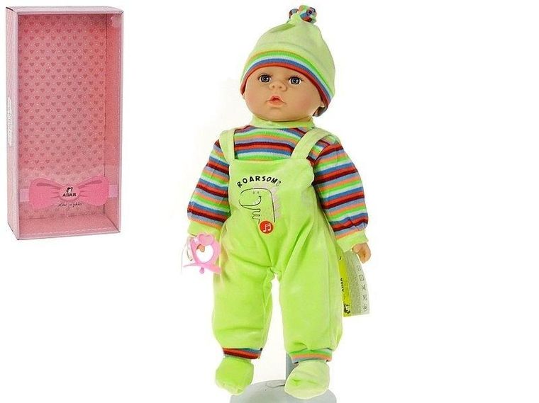 Adar, lalka bobas ze smoczkiem mówi po polsku, 35 cm