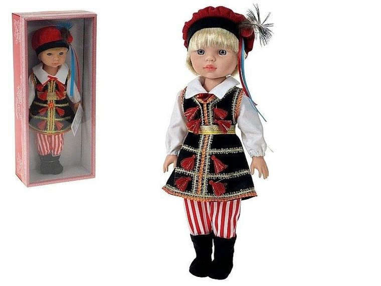 Adar, lalka chłopiec w stroju ludowym, 38 cm polski dźwięk
