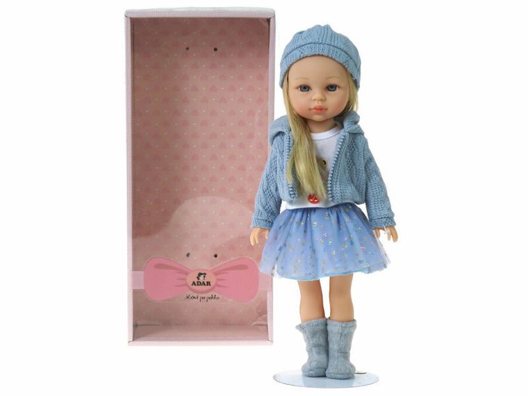 Adar, lalka z polskim dźwiękiem, niebieska spódnica, 38 cm