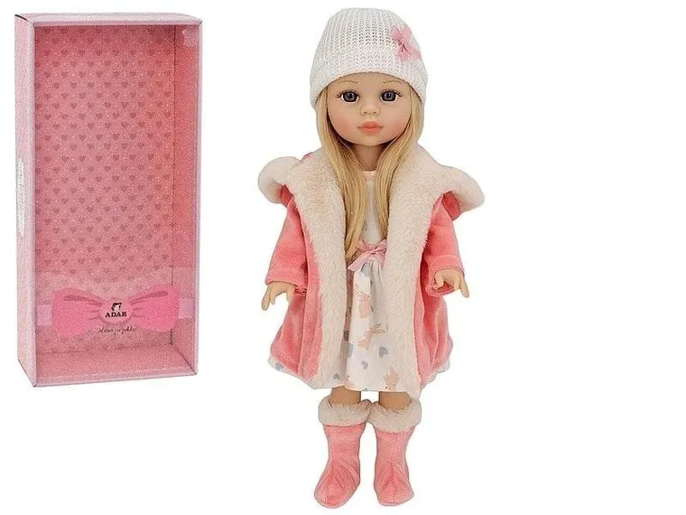 Adar, lalka z polskim dźwiękiem, różowe futerko, 38 cm