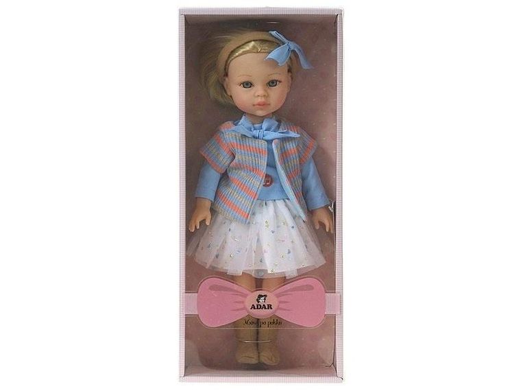 Adar, lalka z polskim dźwiękiem, ubranko w paski, 38 cm