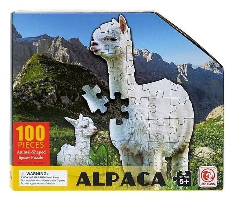 Adar, Lama, puzzle w kształcie zwierząt, 100 elementów