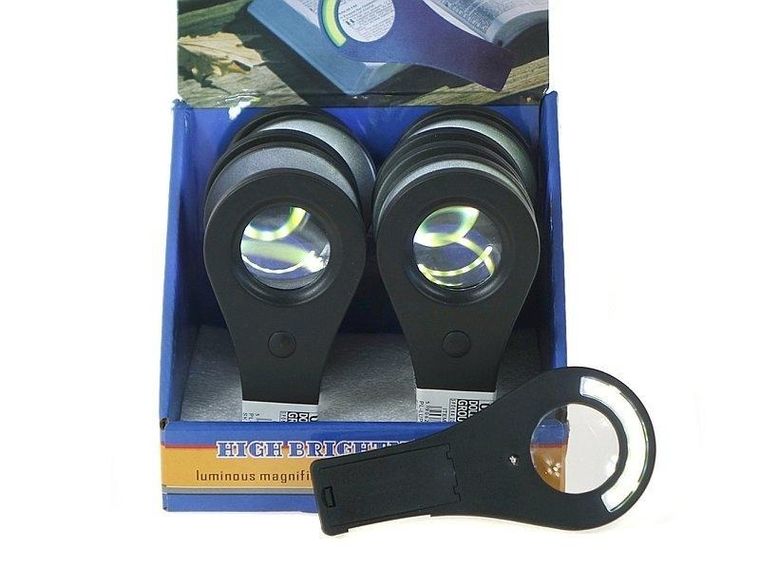 Adar, lupa LED światło białe i fioletowe, 1 szt.