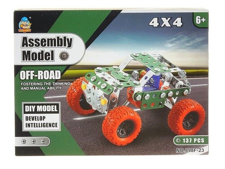 Adar, metalowe klocki do skręcania z narzędziami, 137el